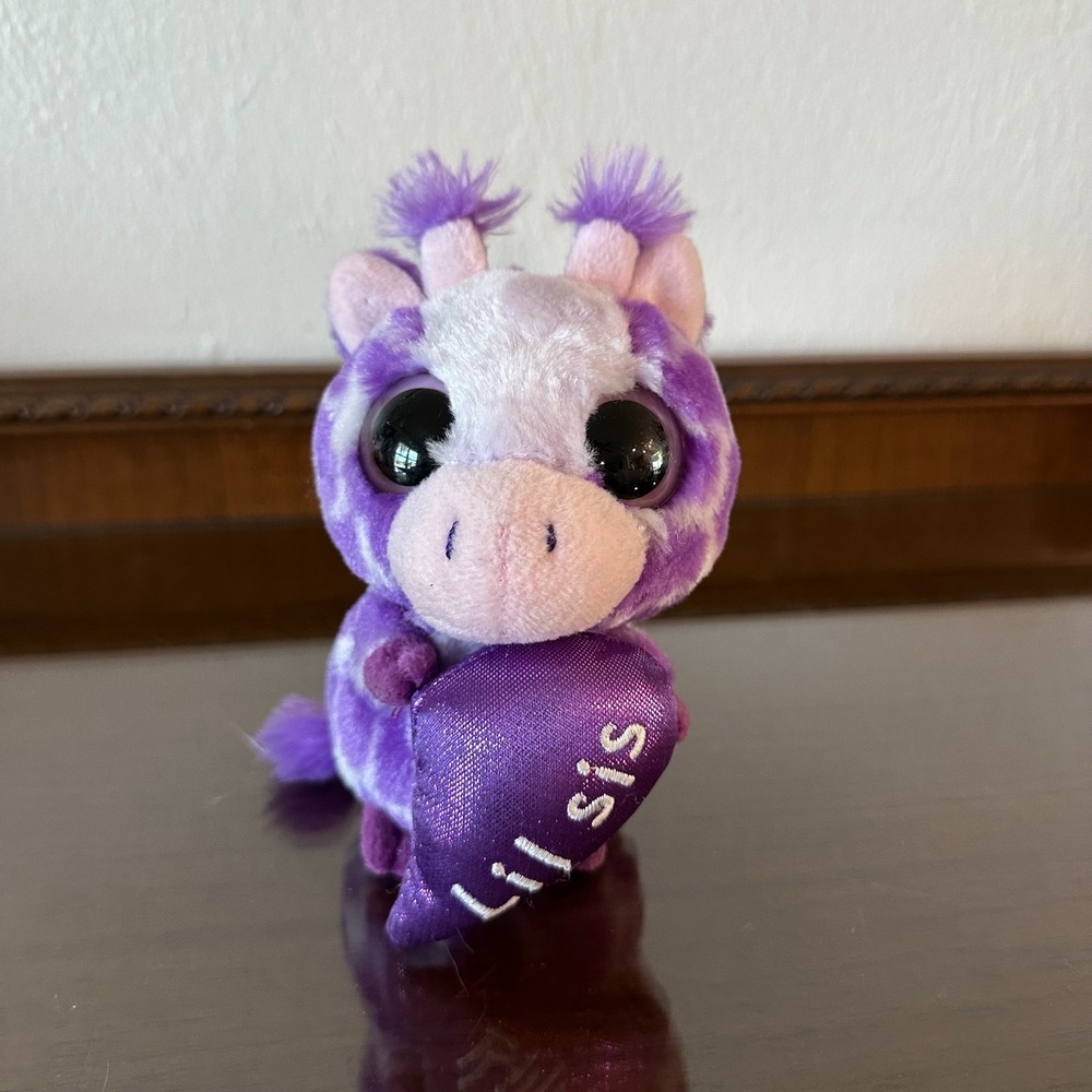 Aurora Yoo-hoo & Friends Lil Sis Purple Giraffe 5" Plush Soft Lovey Toy